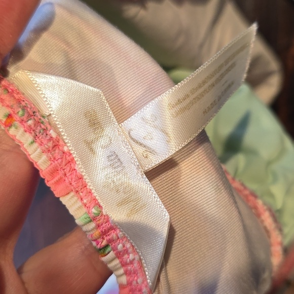 Matilda Jane Charming Pink and Green Floral Kids Swim Top - Picture 2 of 3